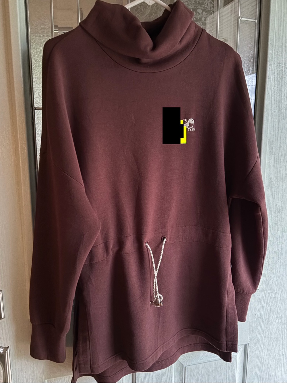 67. Size Small VARLEY Brown DoubleSoft Sweatshirt With Bird 1987 Logo